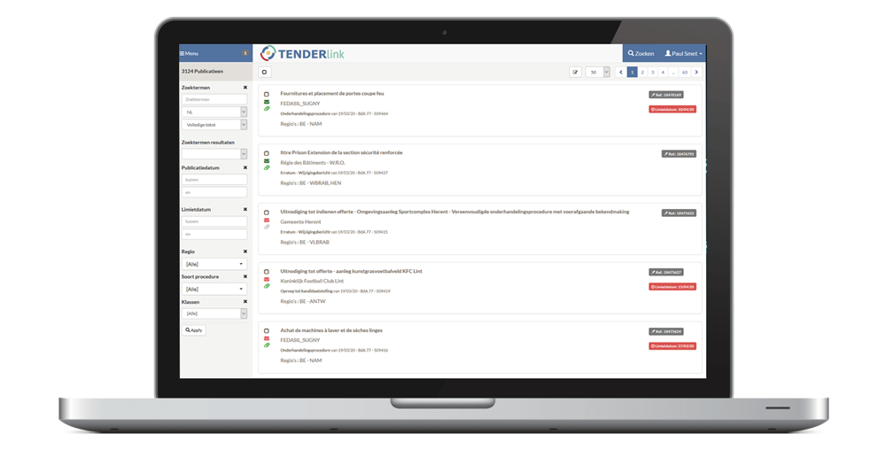 Tenderlink – Tous les marchés publics de Belgique